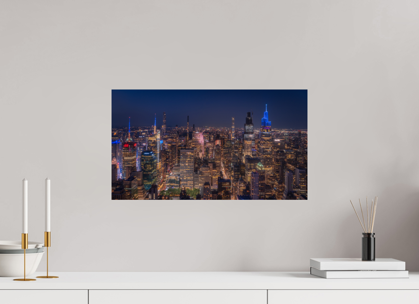 Midtown Manhattan | Night Skyline with Illuminated Towers