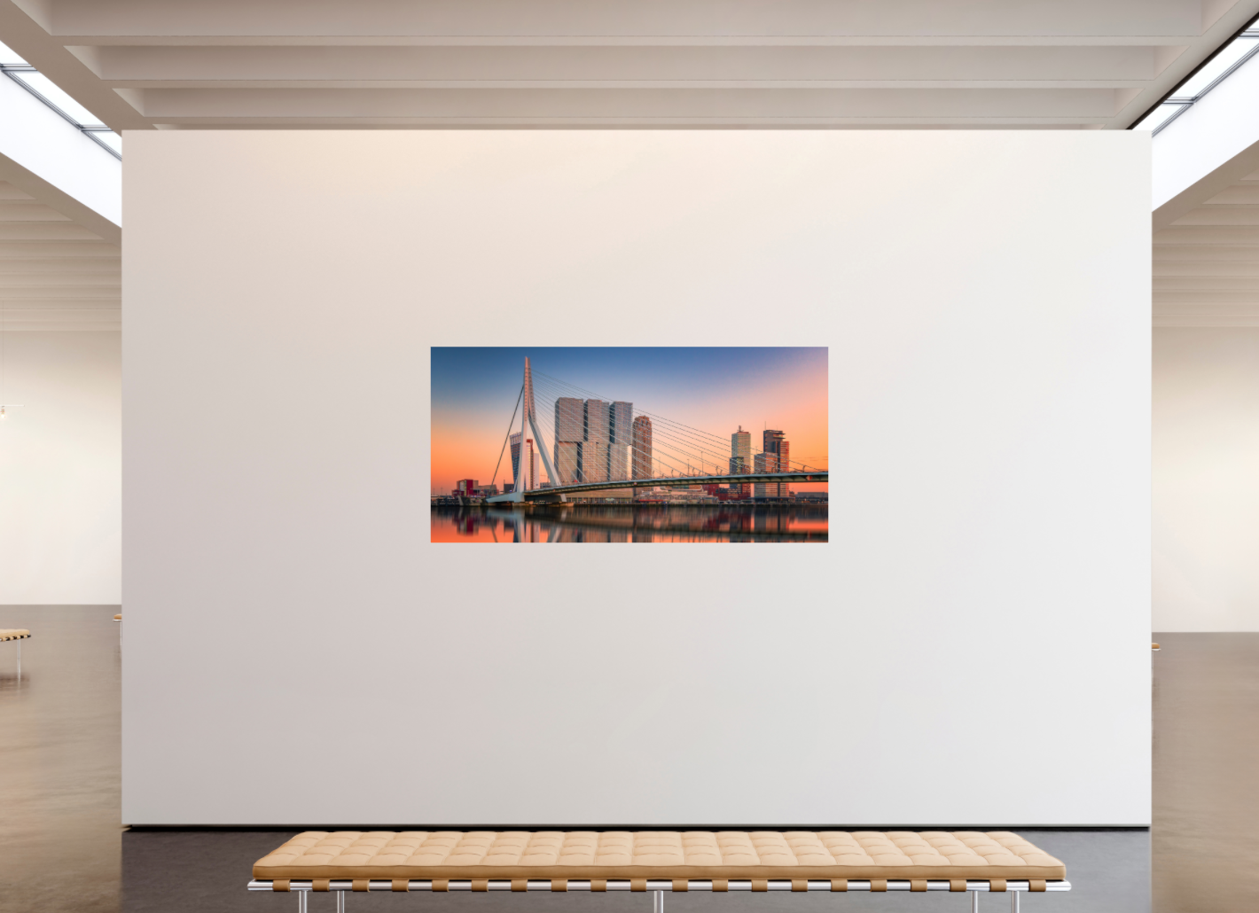 Erasmusbrug in Rotterdam bij Zonsondergang | Moderne Nederlandse Architectuur