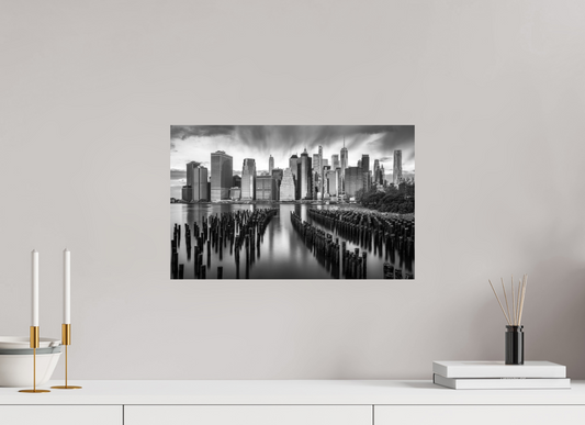 New York City | Manhattan Skyline in Black and White from Brooklyn