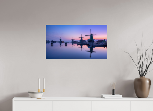 Zaanse Schans | Windmolens bij Zonsopkomst met Reflectie