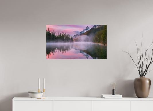 String Lake | Grand Teton Sunrise with Mist and Reflection